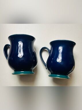 Denby Langley Coffee Mugs Craftsman Pot Belly vintage Greenwich England lot 2